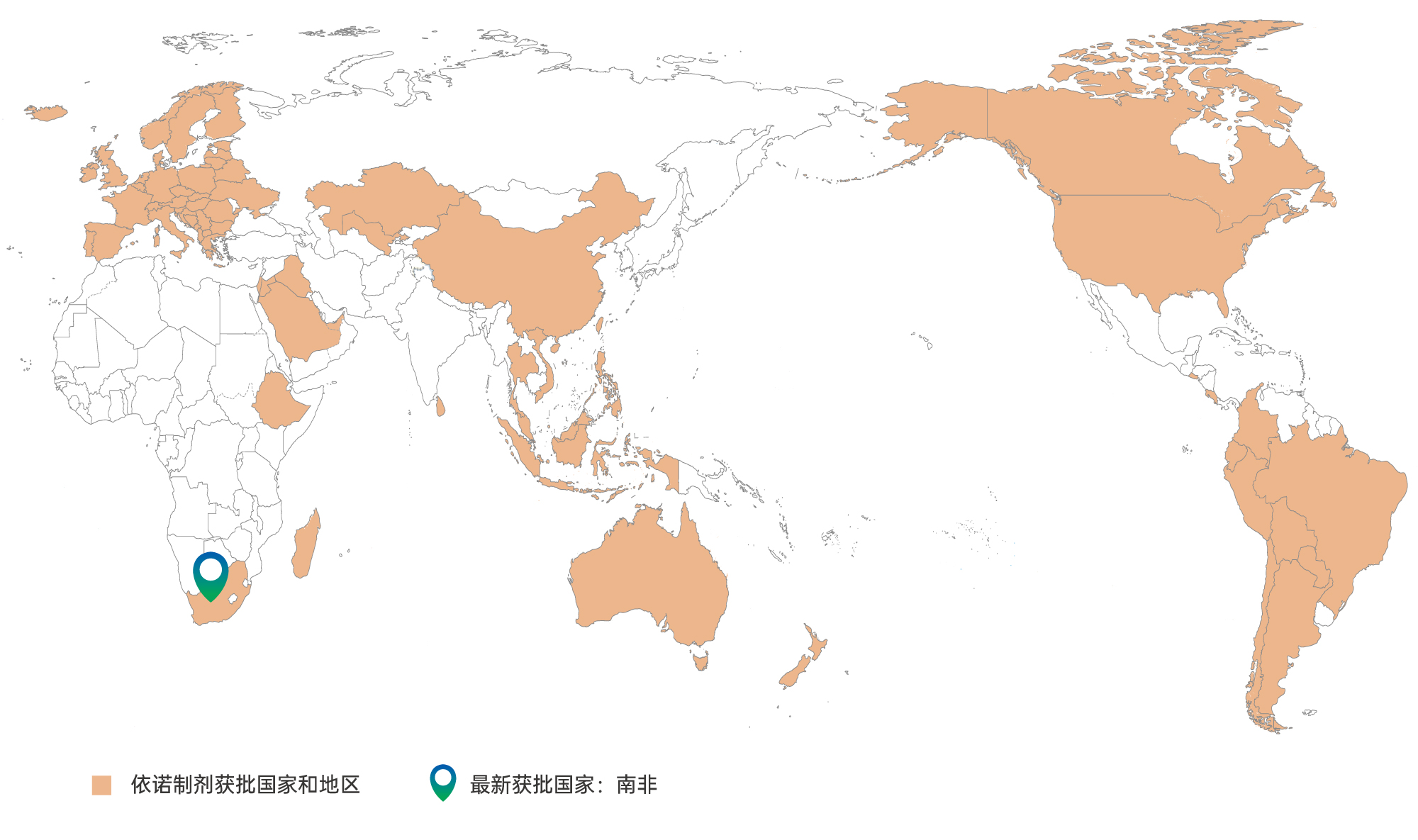 依諾制劑獲批國家和地區(qū)